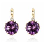 Златни обеци с аметист VIOLET IMPERIAL
