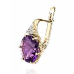 Златни обеци с аметист VIOLET IMPERIAL