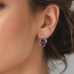 Златни обеци с аметист VIOLET IMPERIAL