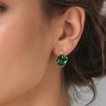Златни обеци с турмалин GREEN IMPERIAL