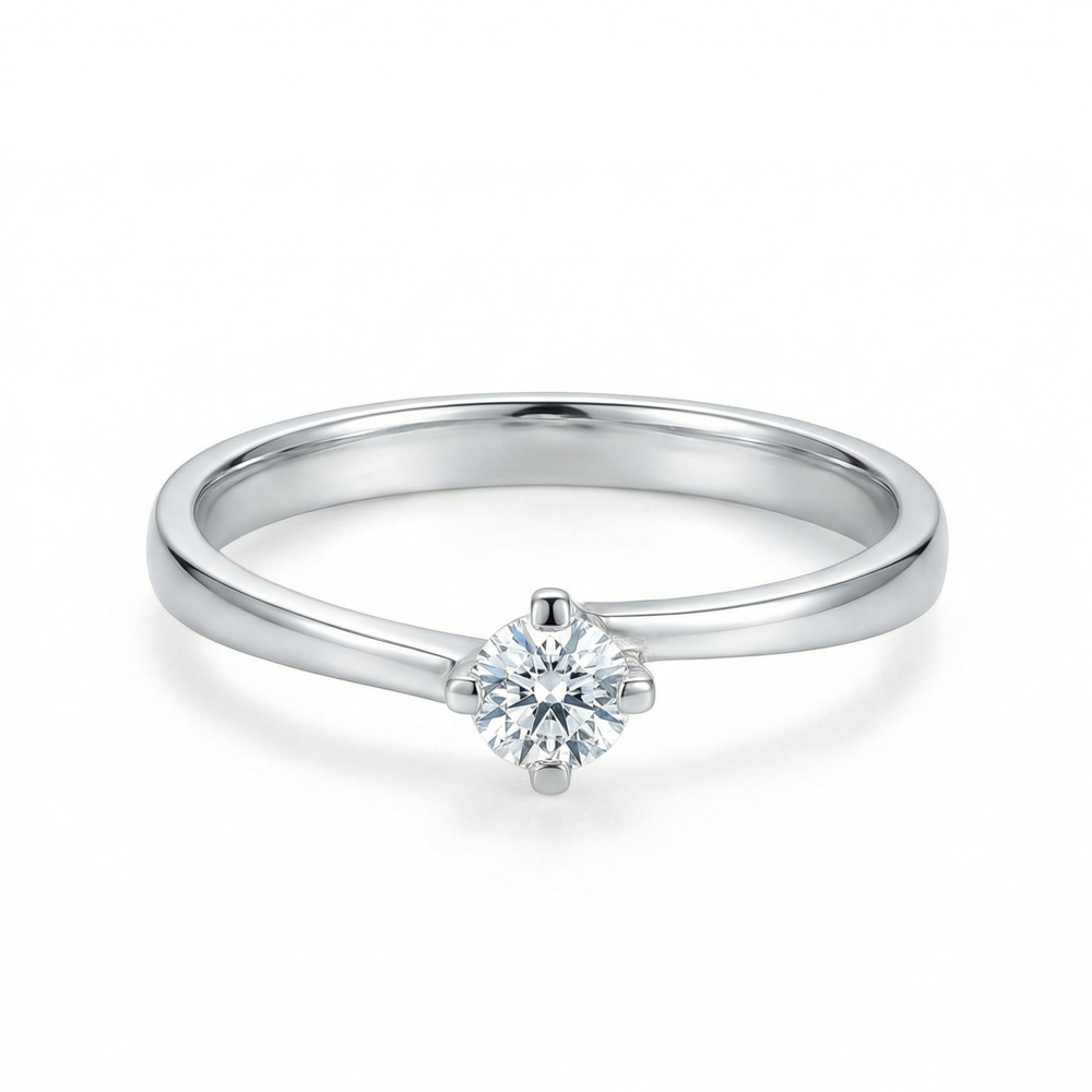 Бяло злато годежен пръстен DIDI