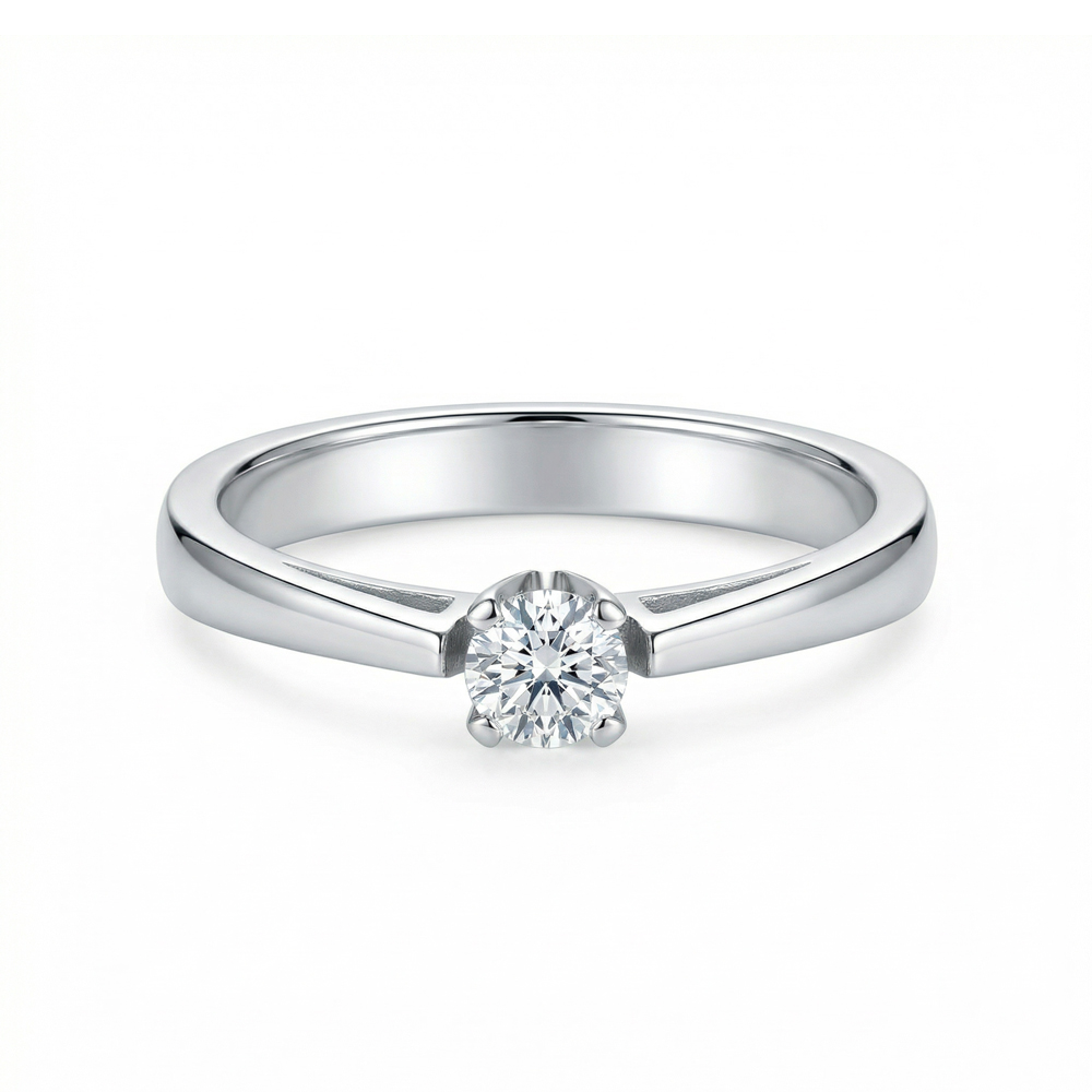 Бяло злато годежен пръстен NEL