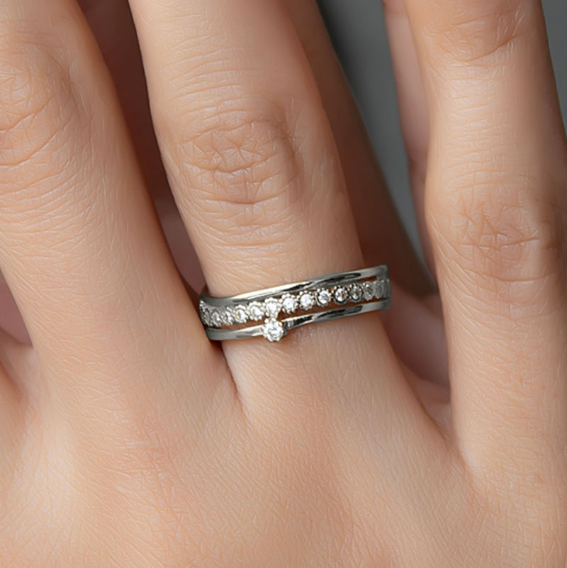 Бяло злато пръстен GALA