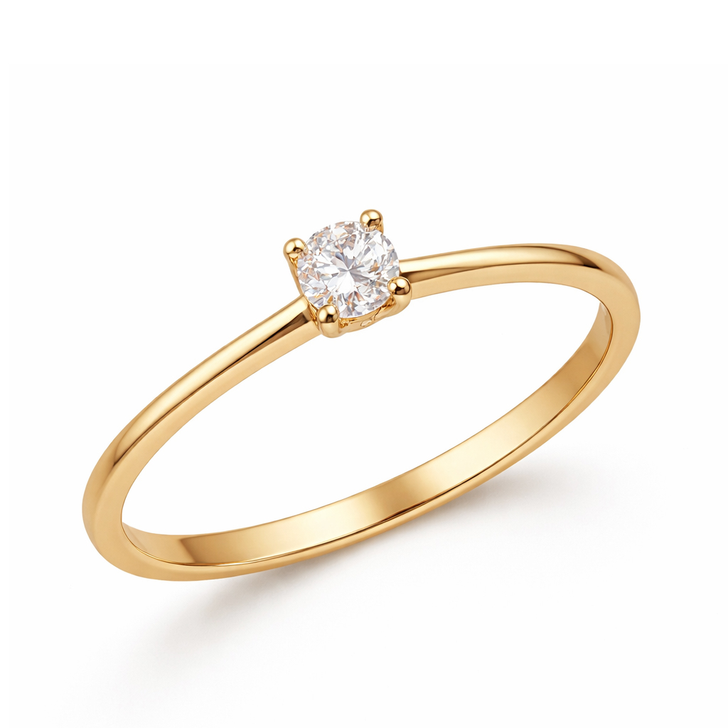 Годежен диамантен пръстен SOLÉA от 14К жълто злато
