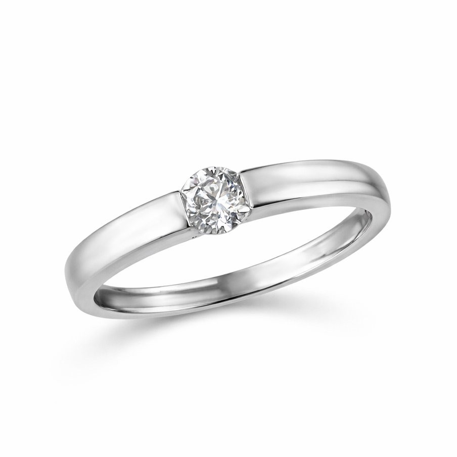 Годежен пръстен бяло злато CHLOE