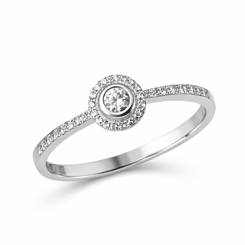 Годежен пръстен бяло злато FANI