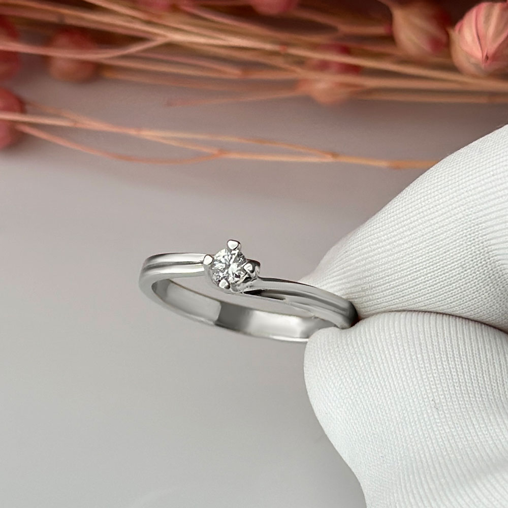 Годежен пръстен бяло злато GALA