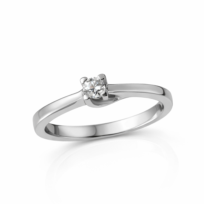 Годежен пръстен бяло злато JASSIE