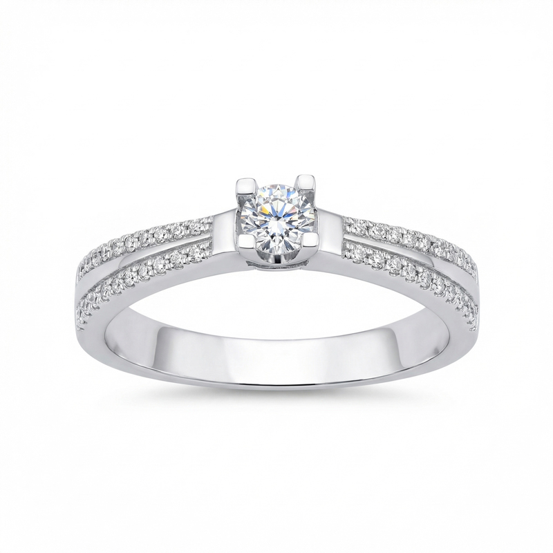 Годежен пръстен бяло злато JEKI