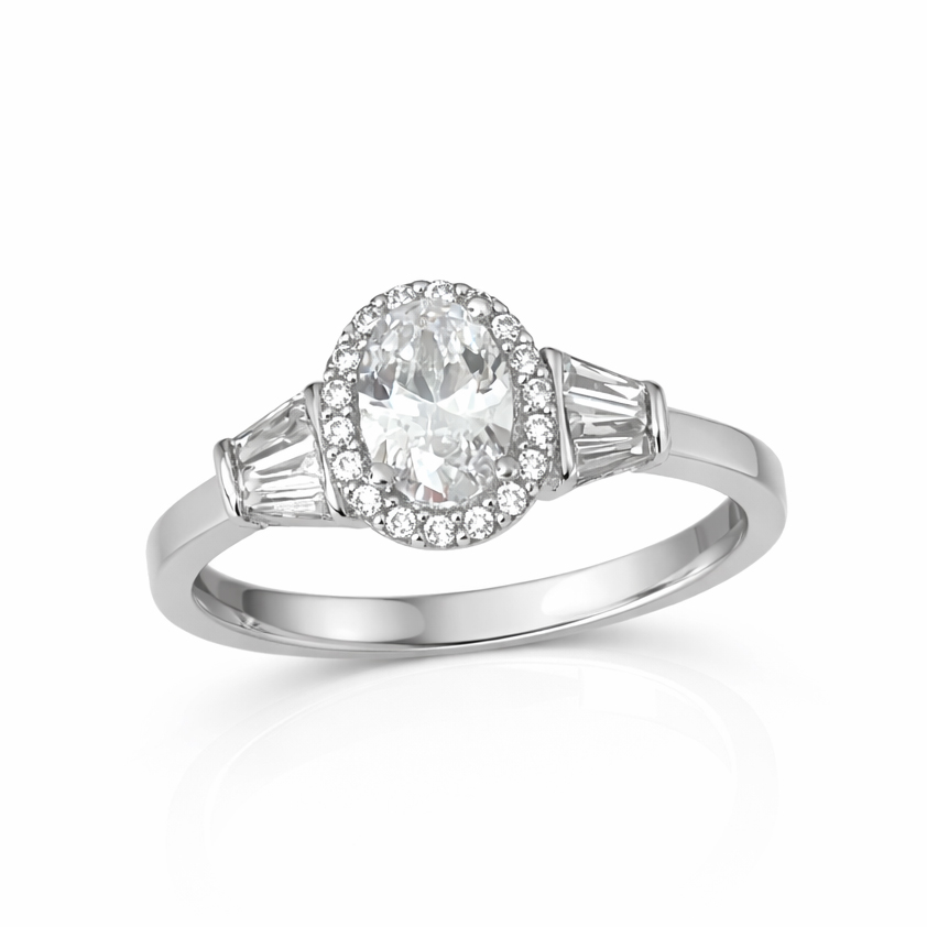 Годежен пръстен бяло злато KETY