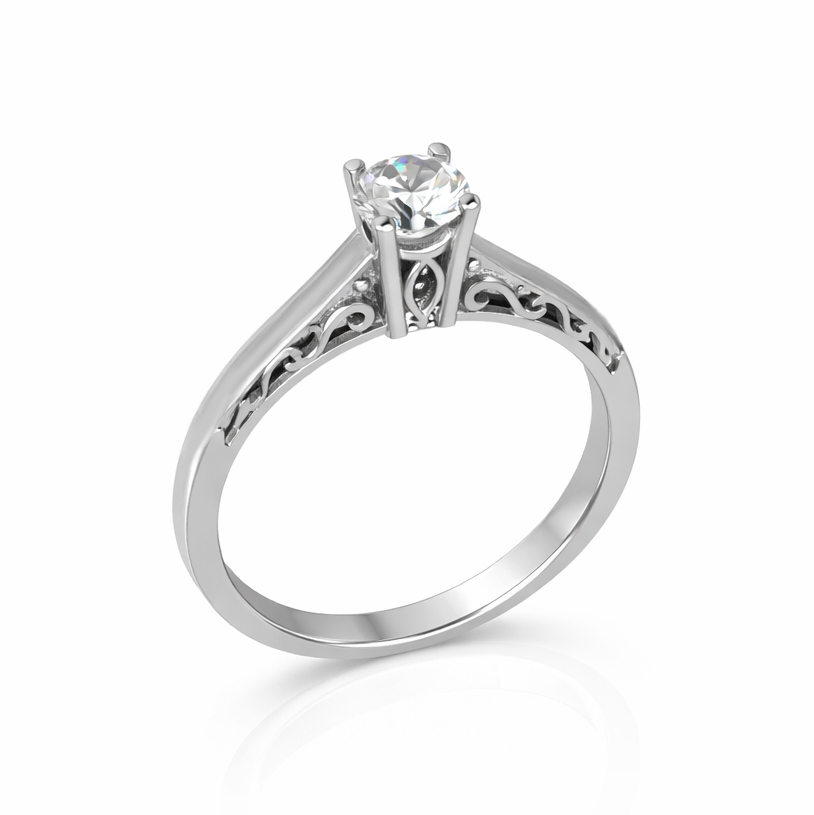 Годежен пръстен бяло злато MARY M