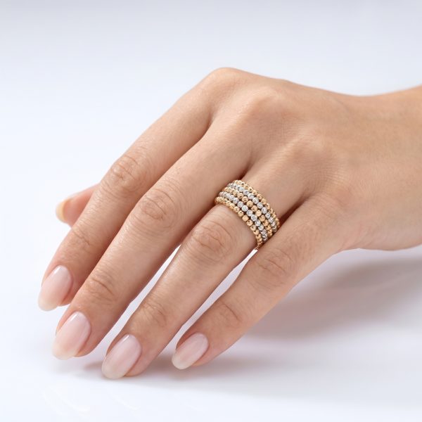 Двуцветен златен пръстен AURÉLIA DUO WEAVE | 14К 3