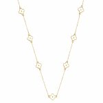 Златно колие White Clover Elegance от жълто злато