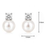 Златни обеци Pearl Classic White