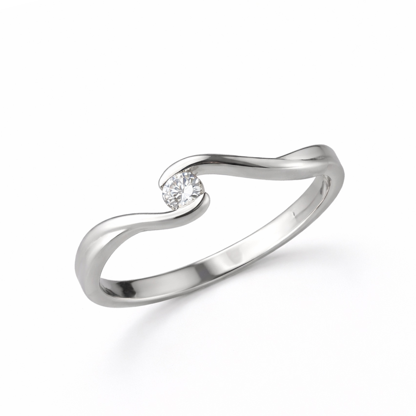 Пръстен бяло злато RAYA