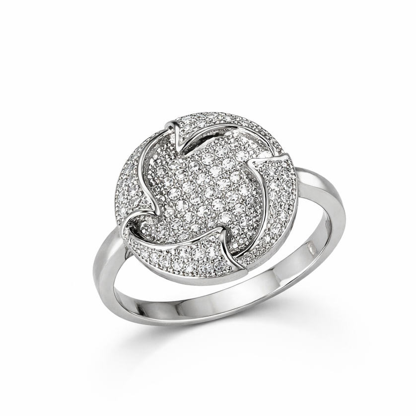 Бяло злато пръстен с циркон VALI.