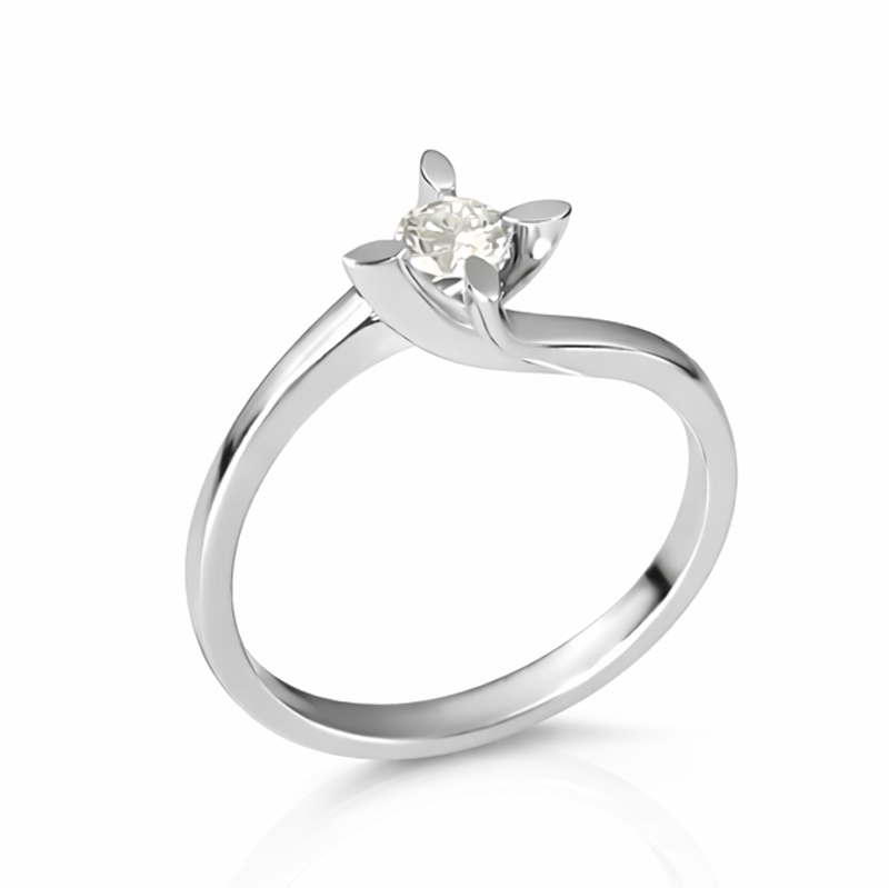 Годежен диамантен пръстен бяло злато MONIKA