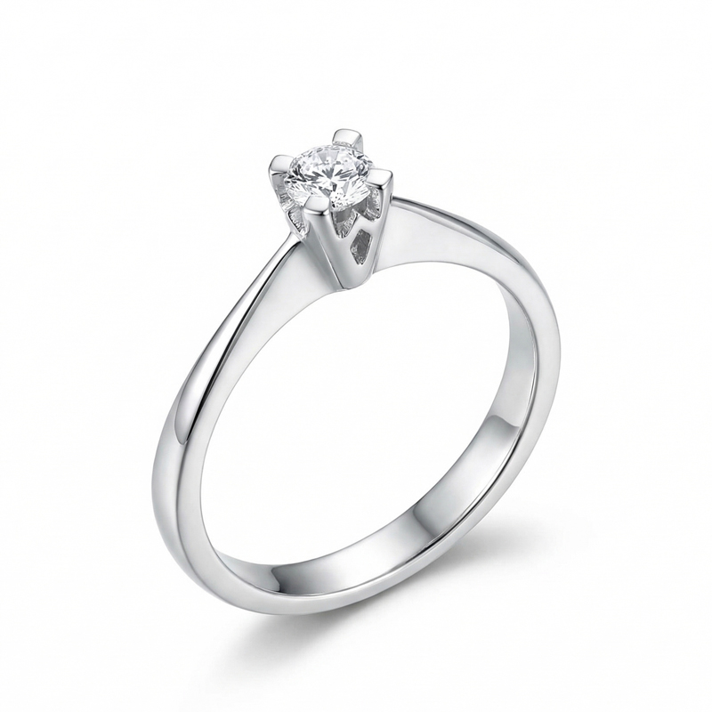 Годежен диамантен пръстен бяло злато TANYA