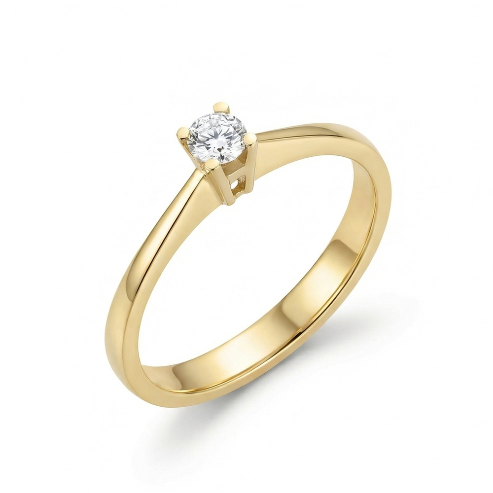 Годежен диамантен пръстен жълто злато RENI