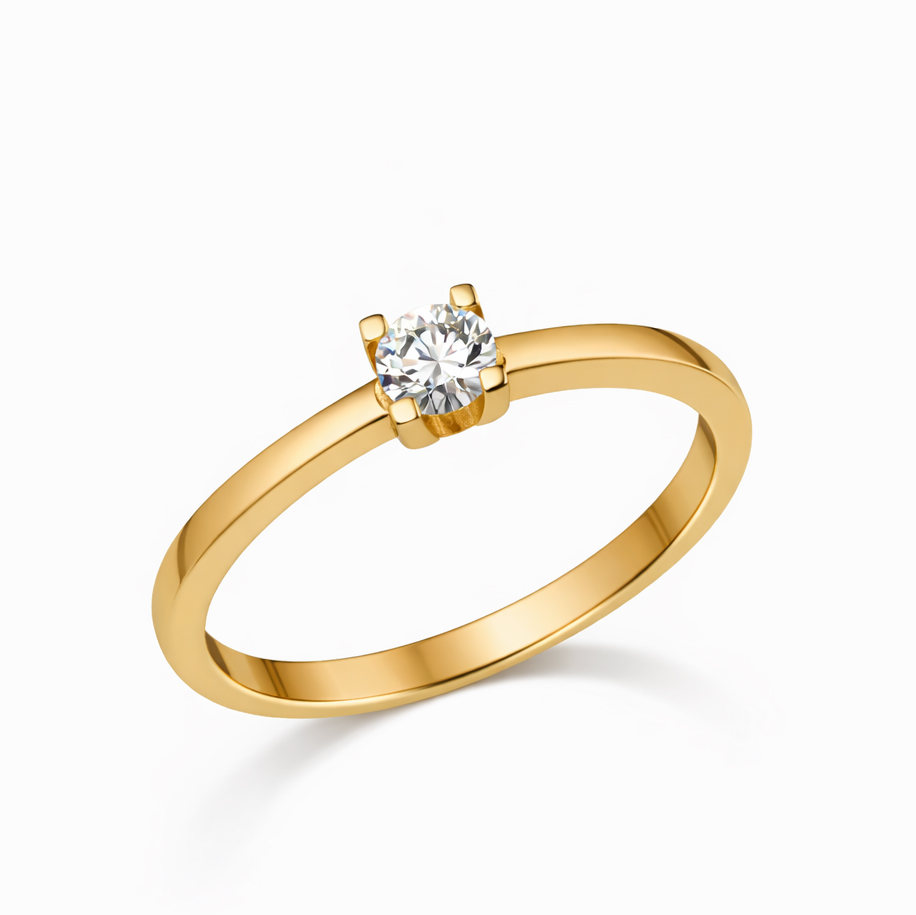 Годежен пръстен жълто злато CLARA