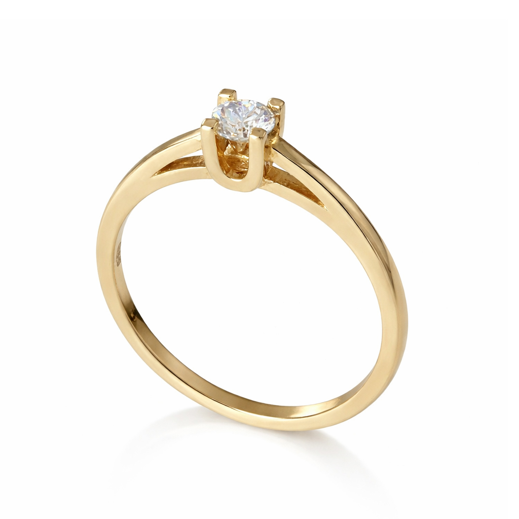 Годежен пръстен жълто злато CLARA