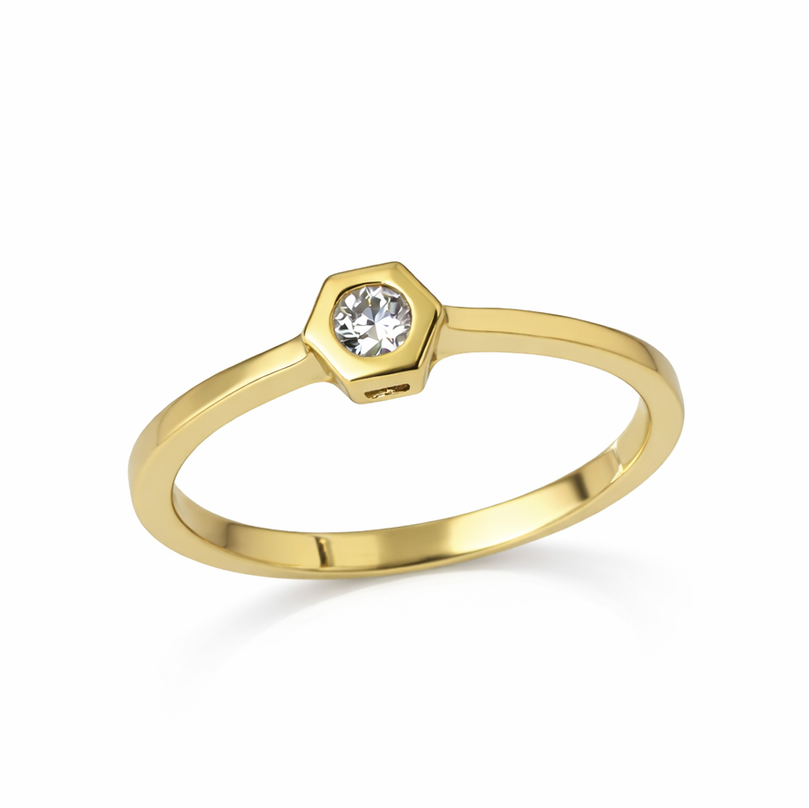 Годежен пръстен жълто злато DENI