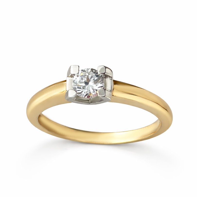 Годежен пръстен жълто злато JAQLINE