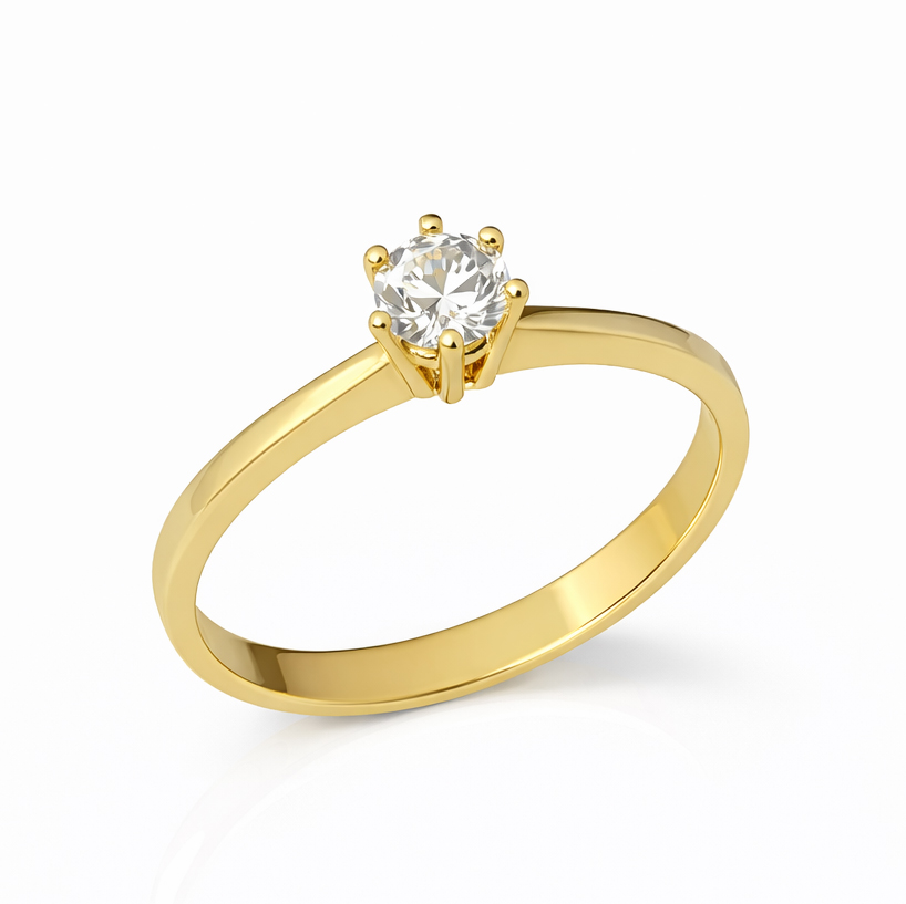 Годежен пръстен жълто злато KLARA