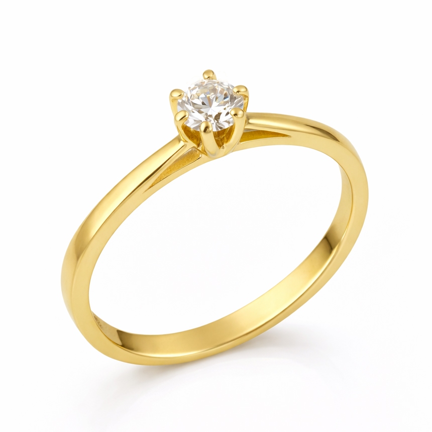 Годежен пръстен жълто злато TEA