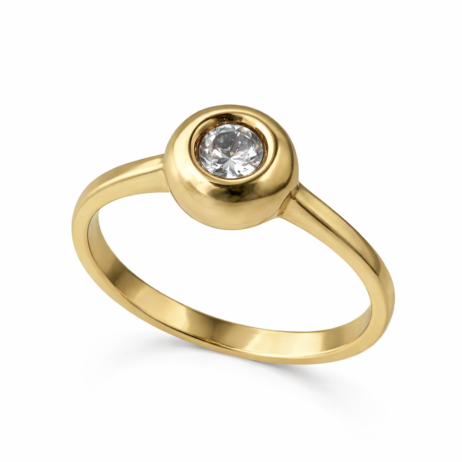 Годежен пръстен жълто злато cyrcle