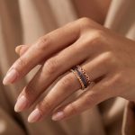 Златен пръстен с London Blue Topaz CELINE SAPPHIRA