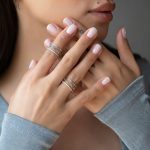 Златен пръстен с циркони CELINE LINK