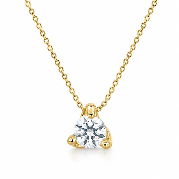 Златно колие Solitaire Grace от жълто злато
