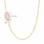Златно колие с лунен камък ÉLUNA Blush Necklace
