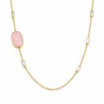 Златно колие с лунен камък ÉLUNA Blush Necklace