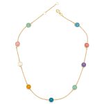 Златно колие с цветни камъни ÉLUNA Rainbow Harmony