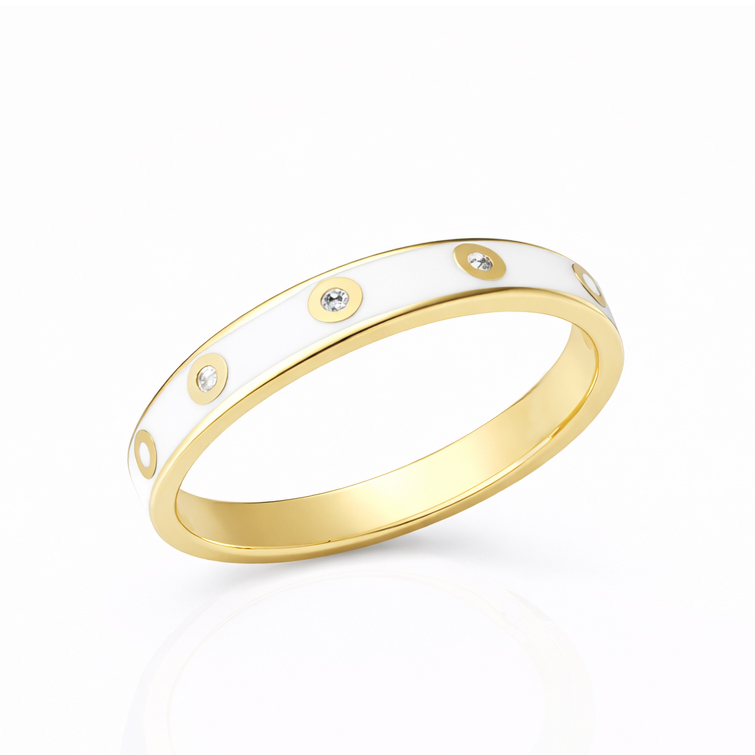 Нежен пръстен тип халка WHITE SANDRA