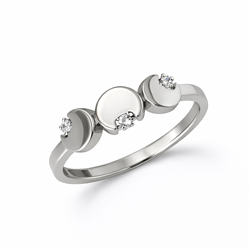 Пръстен бяло злато Paola