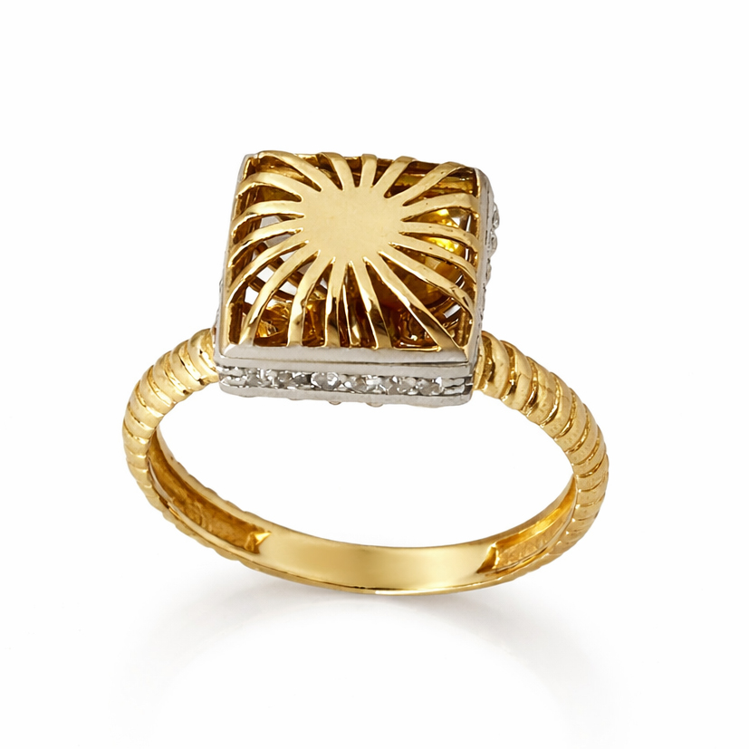 Пръстен жълто злато JANET