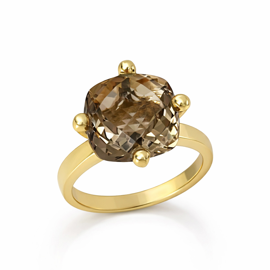 Пръстен жълто злато с топаз GEORGIA