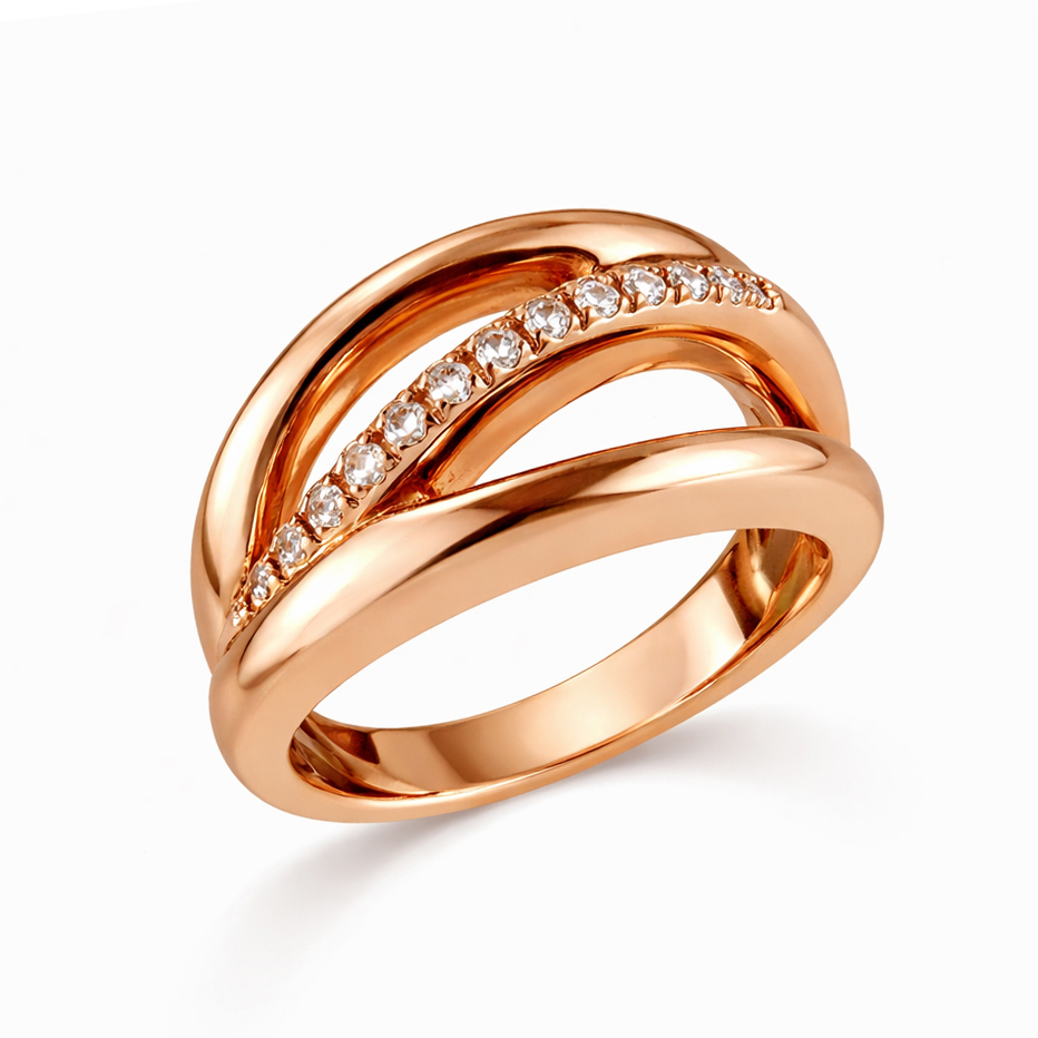 Пръстен розово злато ELI 3