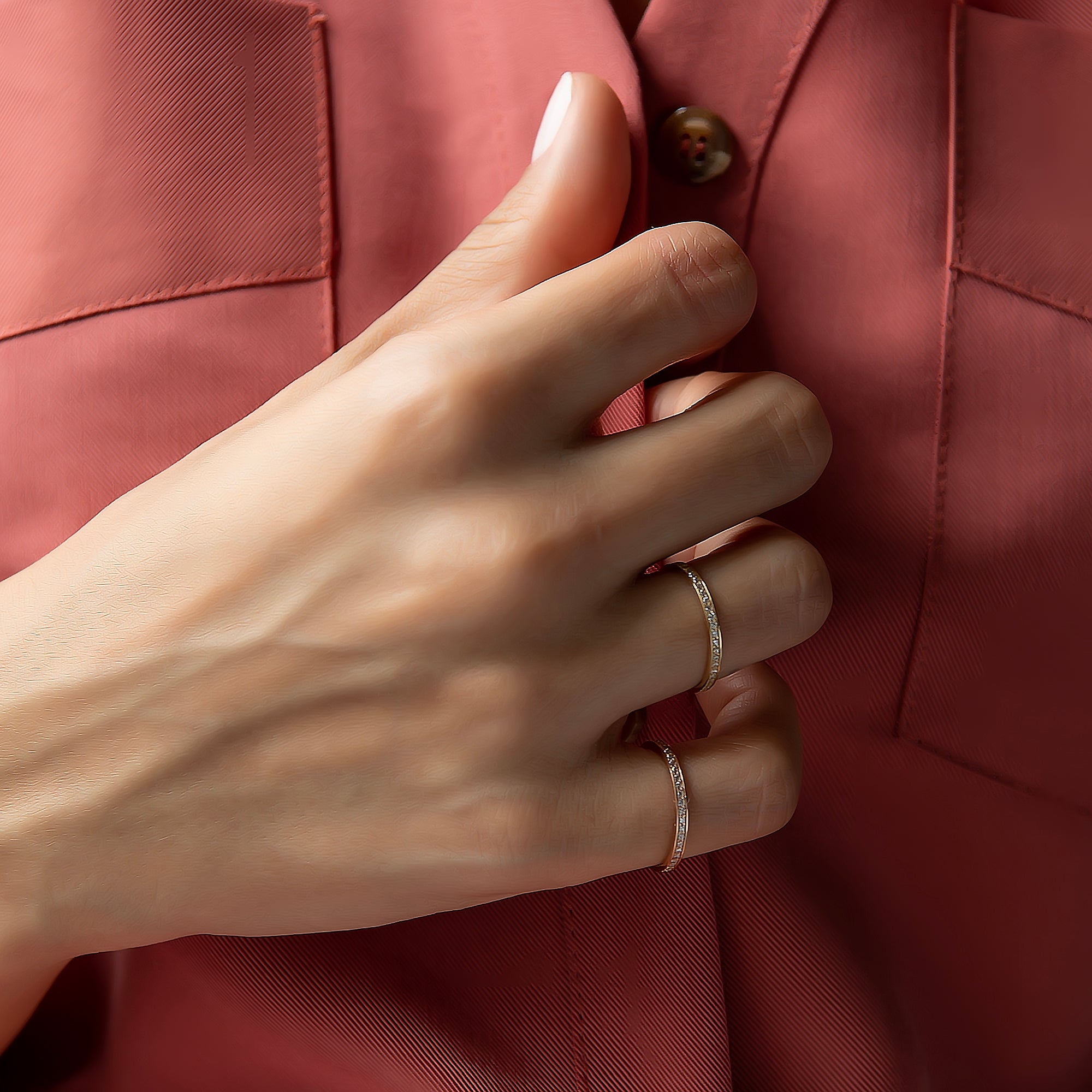 халка бяло злато с циркон камъни