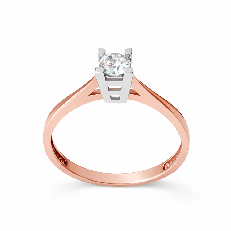 Годежен пръстен розово злато Reni