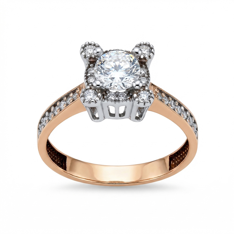 Годежен пръстен розово злато Rosalia