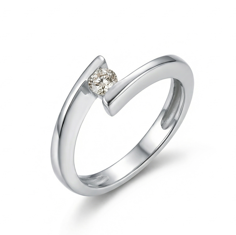 Диамантен пръстен бяло злато LARISA