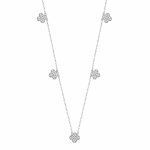 Златно колие детелина Aura Clover Elegance бяло злато
