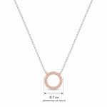 Златно колие с кръг и циркони ÉCLAT CIRCLE