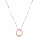 Златно колие с кръг и циркони ÉCLAT CIRCLE