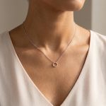 Златно колие с кръг и циркони ÉCLAT CIRCLE
