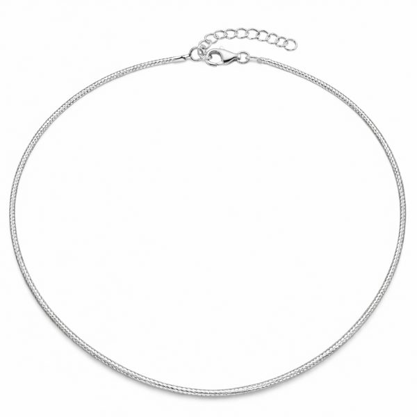Тънко колие от бяло злато Golden Line White – елегантен минималистичен дизайн